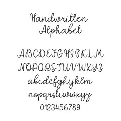 Vector Calligraphy Alphabet. Exclusive Letters. Decorative handwritten brush font for Wedding Monogram, Logo, Invitation