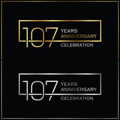 107th years anniversary celebration background