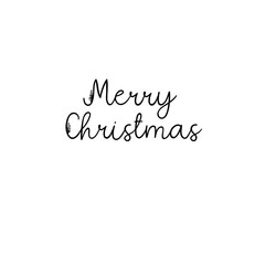 Merry Christmas. Holiday calligraphy. Handwritten brush lettering for greeting card, poster, invitation, banner.