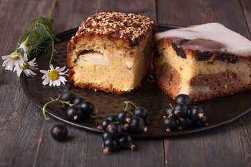 Cupcake with berries.