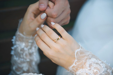 Bride Holding Groom's Hand