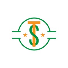 TS Logo Vector Template Design Illustration