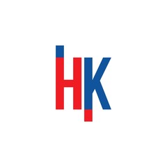 HK Logo Vector Template Design Illustration