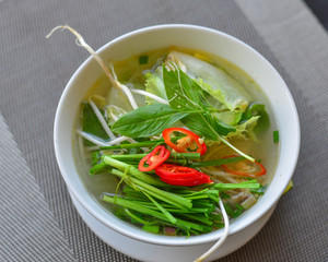 Traditional Vietnamese noodle soup