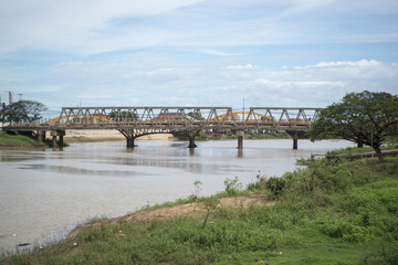CAMBODIA KAMPONG THOM BRIDGE SEN RIVER © flu4022