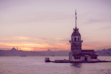 Fototapeta premium View of famous Maiden Tower,a medieval building