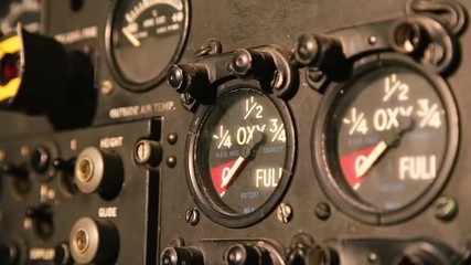 Cabin of Aircraft Illuminated by the Sun.