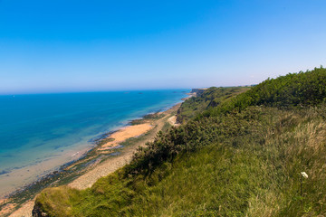 Einsame Strandbucht, Normandie