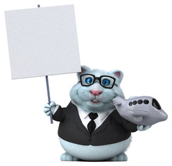 Fun cat - 3D Illustration