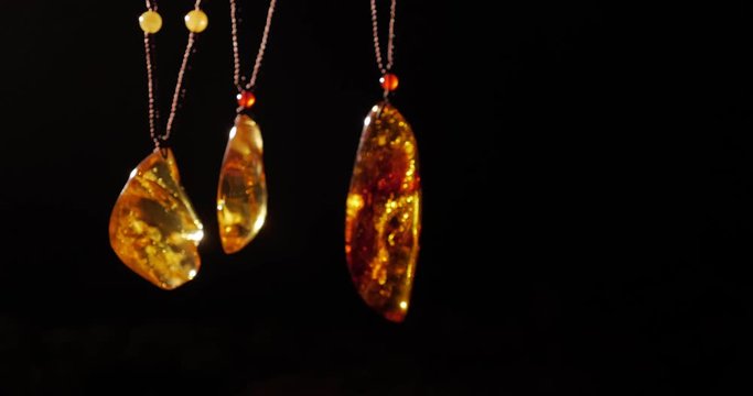 Amber, precious stones