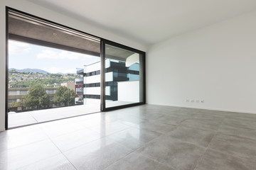 Interiors of modern apartment, empty room
