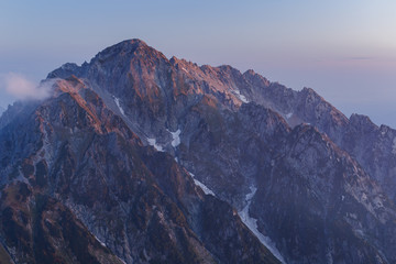 朝焼けの剣岳