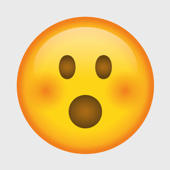 Vector emoji. Smiling face. Happy. Cute emoticon isolated on white background.