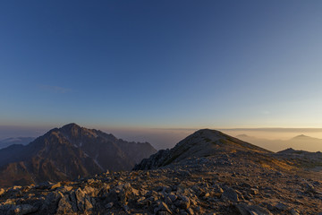 別山からみる剣岳