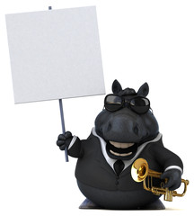 Fun horse - 3D Illustration