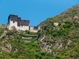 monastery buildings on Mount Athos, Greece