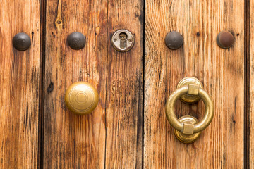 Lock and handle of an old door