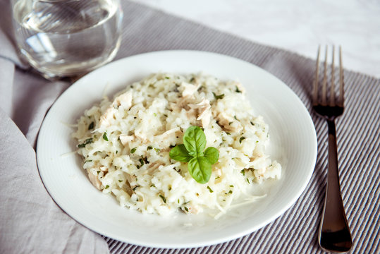 risotto with chicken