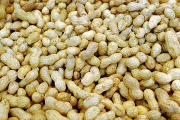 Peanuts in the texture of the shell. Nutritious peanuts.