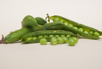 Close up of fresh green peas