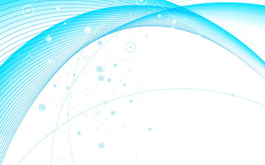 Abstract futuristic blue line curve wave element on white background. Vector illustration for technology or business concept.