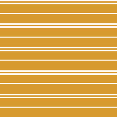 Seamless vector stripe pattern with horizontal parallel stripes in white with a gold background. Texture background.