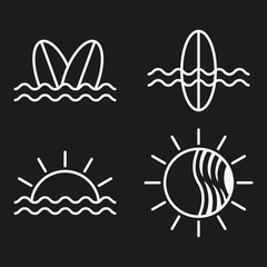 surfboard surfing icon vector