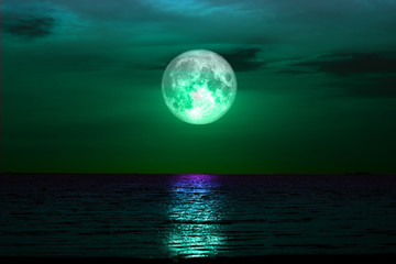 full sturgeon moon silhouette wooden Japanese pillar on night sky