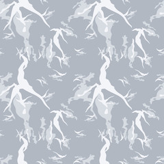 Military camouflage seamless pattern in different shades of grey color
