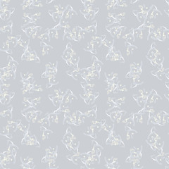 Military camouflage seamless pattern in beige or light yellow and different shades of grey color