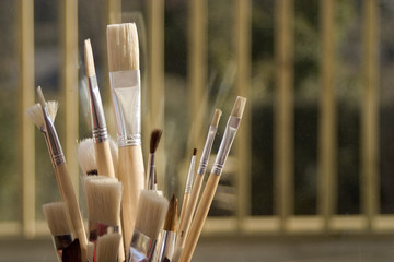 Artists paint brushes