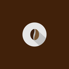 flat coffee bean icon