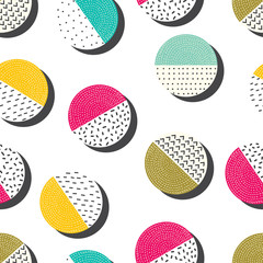 Seamless pattern, polka dot fabric, wallpaper, vector.