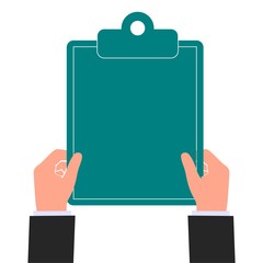 Report file in the hand, Simple Vector illustration