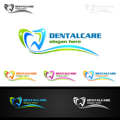 Dental Logo, Dentist stomatology Vector Logo Design