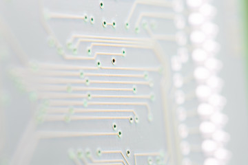 blurred circuit board in the light