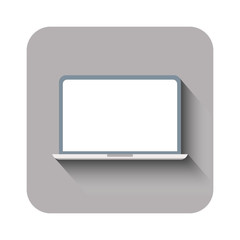 laptop icon flat design for web. Vector illustration