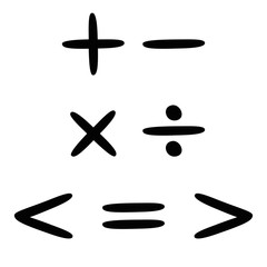 Math symbols illustration
