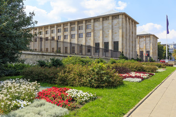 Buildings of Polish National Museum at Jerozolimskie Avenue in Warsaw, Poland