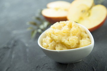 Homemade apple puree