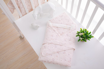 Obraz na płótnie Canvas Infant warm sleeping bag isolated over white.With clipping path.