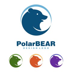  the bear logo is circular, simple and elegant, bear design logo vector illustration 