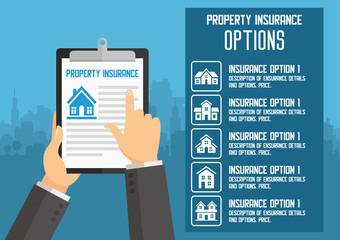 House insurance service vector illustration for web design.