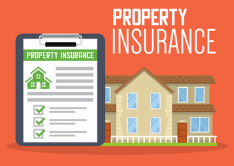 House insurance service vector illustration for web design.
