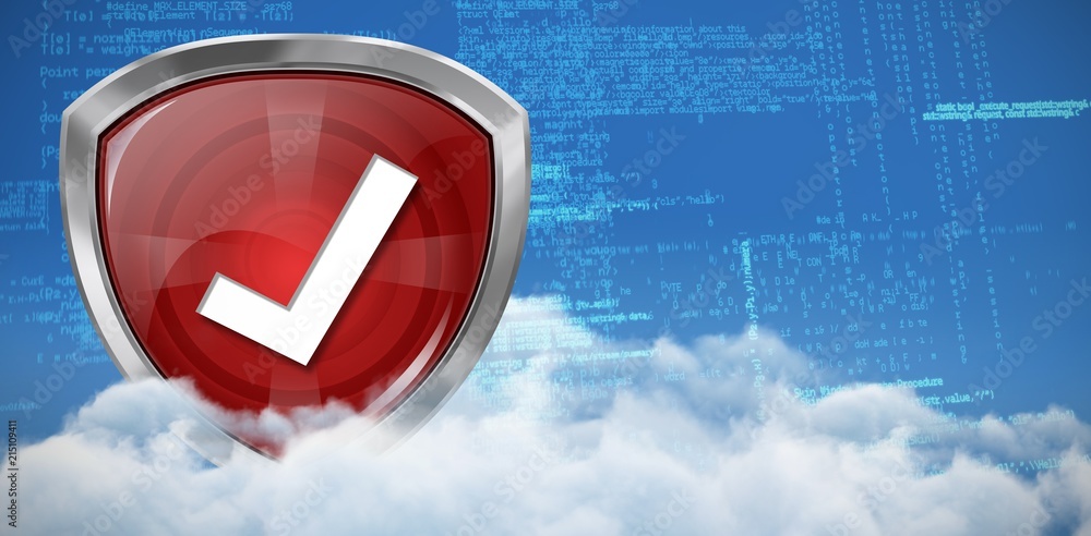 Poster composite image of red symbol validation