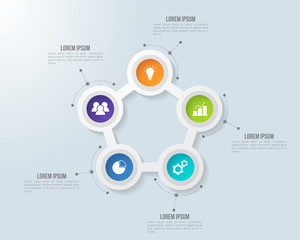 Infographic template for business, education, web design, banners, brochures, flyers, diagram, workflow, timeline. Vector illustration.