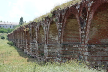Old aqueduct in Skopje, Republic of Macedonia