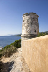 Fototapeta na wymiar ancient Venetian lighthouse on the Kefalonia island