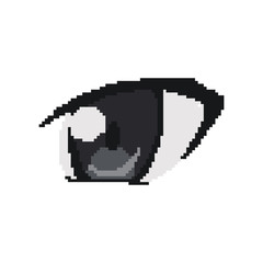 vector pixel art anime eye cartoon