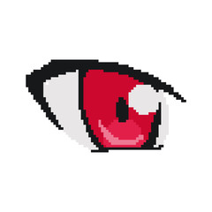 vector pixel art anime eye cartoon